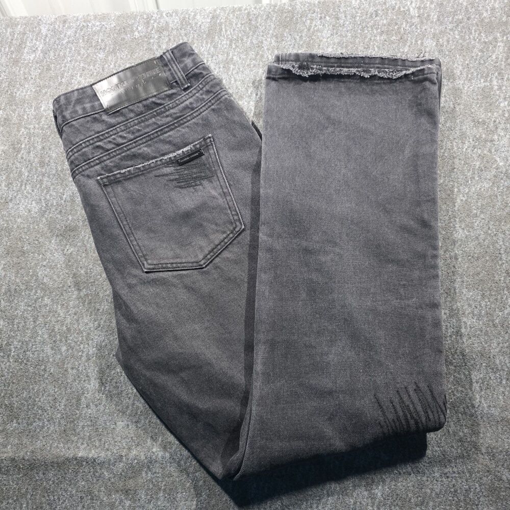 HOMME + FEMME Patchwork Black Denim Jeans Men’s 36x32 Distressed Pants